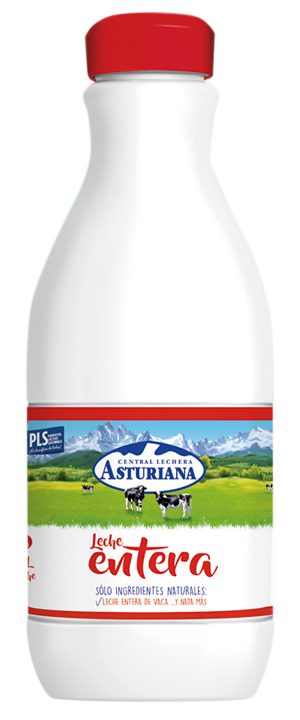 Leche entera Central Lechera Asturiana botella 1,5 l.